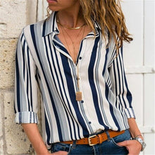 Load image into Gallery viewer, Aachoae Women Blouses 2020 Fashion Long Sleeve Turn Down Collar Office Shirt Blouse Shirt Casual Tops Plus Size Blusas Femininas