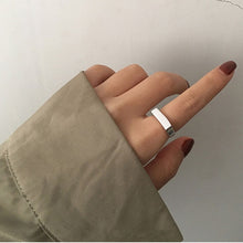 Load image into Gallery viewer, XIYANIKE 925 Sterling Silver Open Rings Creative Simple Geometric Handmade Ring Engagement Jewelry Gifts for Women Couple