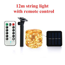 Load image into Gallery viewer, LED Outdoor Solar Lamp String Lights 100/200 LEDs Fairy Holiday Christmas Party Garland Solar Garden Waterproof 10m