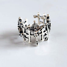 Load image into Gallery viewer, High Quality Fashion 925 Sterling Silver Geometric Layer Smile Face Adjustable  Rings For Women Wholesale Jewelry