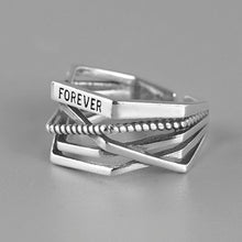 Load image into Gallery viewer, High Quality Fashion 925 Sterling Silver Geometric Layer Smile Face Adjustable  Rings For Women Wholesale Jewelry