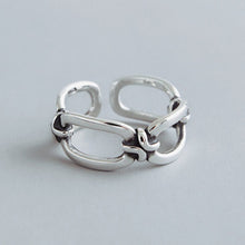 Load image into Gallery viewer, High Quality Fashion 925 Sterling Silver Geometric Layer Smile Face Adjustable  Rings For Women Wholesale Jewelry