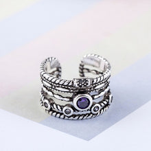 Load image into Gallery viewer, High Quality Fashion 925 Sterling Silver Geometric Layer Smile Face Adjustable  Rings For Women Wholesale Jewelry