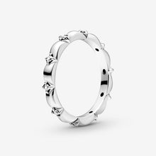 Load image into Gallery viewer, Authentic 925 Sterling Silver Princess Tiara Crown Sparkling Love Heart ,CZ Rings for Women Engagement Jewelry Anniversary