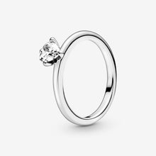 Load image into Gallery viewer, Authentic 925 Sterling Silver Princess Tiara Crown Sparkling Love Heart ,CZ Rings for Women Engagement Jewelry Anniversary