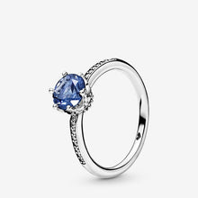 Load image into Gallery viewer, Authentic 925 Sterling Silver Princess Tiara Crown Sparkling Love Heart ,CZ Rings for Women Engagement Jewelry Anniversary