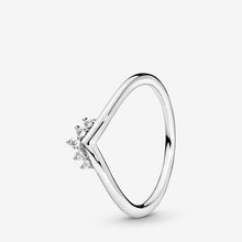 Load image into Gallery viewer, Authentic 925 Sterling Silver Princess Tiara Crown Sparkling Love Heart ,CZ Rings for Women Engagement Jewelry Anniversary