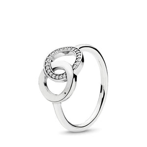 Authentic 925 Sterling Silver Princess Tiara Crown Sparkling Love Heart ,CZ Rings for Women Engagement Jewelry Anniversary