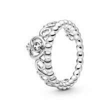 Load image into Gallery viewer, Authentic 925 Sterling Silver Princess Tiara Crown Sparkling Love Heart ,CZ Rings for Women Engagement Jewelry Anniversary