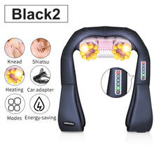 Load image into Gallery viewer, (with Gift Box) JinKaiRui U Shape Electrical Shiatsu Back Neck Shoulder Body Massager Infrared Heated Kneading Car/Home Massager