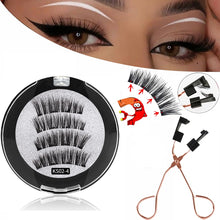 Load image into Gallery viewer, 3D magnetic eyelashes With 3/4 Magnets handmade makeup Mink eyelashes extended false eyelashes Reusable false eyelashes Dropship