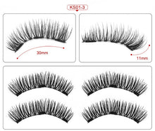 Load image into Gallery viewer, 3D magnetic eyelashes With 3/4 Magnets handmade makeup Mink eyelashes extended false eyelashes Reusable false eyelashes Dropship