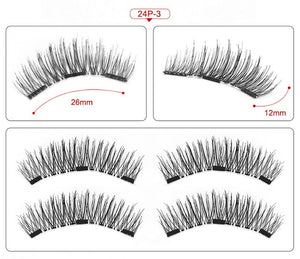 3D magnetic eyelashes With 3/4 Magnets handmade makeup Mink eyelashes extended false eyelashes Reusable false eyelashes Dropship