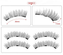 Load image into Gallery viewer, 3D magnetic eyelashes With 3/4 Magnets handmade makeup Mink eyelashes extended false eyelashes Reusable false eyelashes Dropship