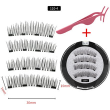 Load image into Gallery viewer, 3D magnetic eyelashes With 3/4 Magnets handmade makeup Mink eyelashes extended false eyelashes Reusable false eyelashes Dropship