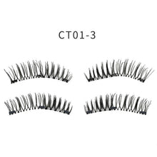 Load image into Gallery viewer, 3D magnetic eyelashes With 3/4 Magnets handmade makeup Mink eyelashes extended false eyelashes Reusable false eyelashes Dropship