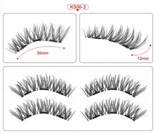 Load image into Gallery viewer, 3D magnetic eyelashes With 3/4 Magnets handmade makeup Mink eyelashes extended false eyelashes Reusable false eyelashes Dropship