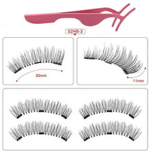 Load image into Gallery viewer, 3D magnetic eyelashes With 3/4 Magnets handmade makeup Mink eyelashes extended false eyelashes Reusable false eyelashes Dropship