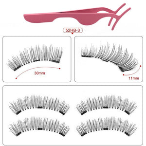 3D magnetic eyelashes With 3/4 Magnets handmade makeup Mink eyelashes extended false eyelashes Reusable false eyelashes Dropship