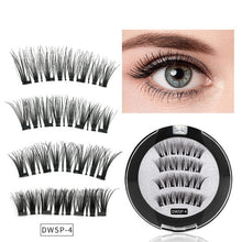 Load image into Gallery viewer, 3D magnetic eyelashes With 3/4 Magnets handmade makeup Mink eyelashes extended false eyelashes Reusable false eyelashes Dropship