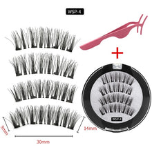 Load image into Gallery viewer, 3D magnetic eyelashes With 3/4 Magnets handmade makeup Mink eyelashes extended false eyelashes Reusable false eyelashes Dropship