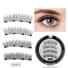 Load image into Gallery viewer, 3D magnetic eyelashes With 3/4 Magnets handmade makeup Mink eyelashes extended false eyelashes Reusable false eyelashes Dropship