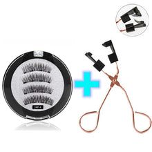 Load image into Gallery viewer, 3D magnetic eyelashes With 3/4 Magnets handmade makeup Mink eyelashes extended false eyelashes Reusable false eyelashes Dropship