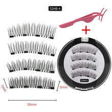 Load image into Gallery viewer, 3D magnetic eyelashes With 3/4 Magnets handmade makeup Mink eyelashes extended false eyelashes Reusable false eyelashes Dropship