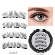 Load image into Gallery viewer, 3D magnetic eyelashes With 3/4 Magnets handmade makeup Mink eyelashes extended false eyelashes Reusable false eyelashes Dropship