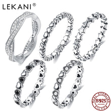 Load image into Gallery viewer, LEKANI 925 Sterling Silver Ring Love Heart Star Party Ring For Women Wedding Rings Original Fine Jewelry 5 Styles Hot Sale 2020