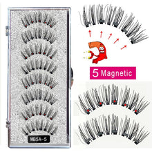 Load image into Gallery viewer, New MBA 5 Magnetic Eyelashes Curler Set Long 3D Mink Magnetic lashes Wear faux cils magnetique Natural Thick False Eyelashes