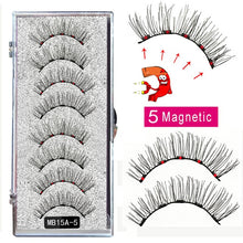 Load image into Gallery viewer, New MBA 5 Magnetic Eyelashes Curler Set Long 3D Mink Magnetic lashes Wear faux cils magnetique Natural Thick False Eyelashes