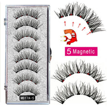 Load image into Gallery viewer, New MBA 5 Magnetic Eyelashes Curler Set Long 3D Mink Magnetic lashes Wear faux cils magnetique Natural Thick False Eyelashes