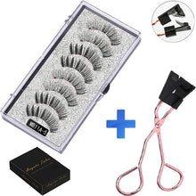 Load image into Gallery viewer, New MBA 5 Magnetic Eyelashes Curler Set Long 3D Mink Magnetic lashes Wear faux cils magnetique Natural Thick False Eyelashes