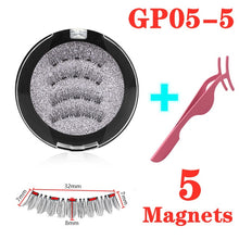 Load image into Gallery viewer, 3D magnetic eyelashes With 3/4 Magnets handmade makeup Mink eyelashes extended false eyelashes Reusable false eyelashes Dropship