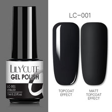 Load image into Gallery viewer, LILYCUTE 7ml Nail Gel Polish Semi Permanent Gel Varnish Base Top Coat UV LED Gel Varnish Soak Off Nail Art Gel Nail Polish