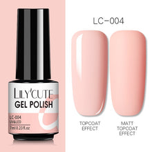 Load image into Gallery viewer, LILYCUTE 7ml Nail Gel Polish Semi Permanent Gel Varnish Base Top Coat UV LED Gel Varnish Soak Off Nail Art Gel Nail Polish