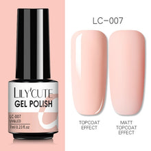 Load image into Gallery viewer, LILYCUTE 7ml Nail Gel Polish Semi Permanent Gel Varnish Base Top Coat UV LED Gel Varnish Soak Off Nail Art Gel Nail Polish