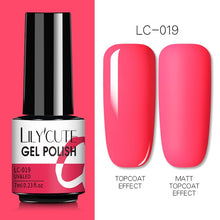 Load image into Gallery viewer, LILYCUTE 7ml Nail Gel Polish Semi Permanent Gel Varnish Base Top Coat UV LED Gel Varnish Soak Off Nail Art Gel Nail Polish