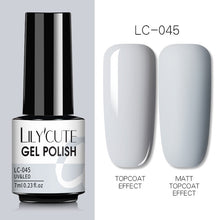 Load image into Gallery viewer, LILYCUTE 7ml Nail Gel Polish Semi Permanent Gel Varnish Base Top Coat UV LED Gel Varnish Soak Off Nail Art Gel Nail Polish