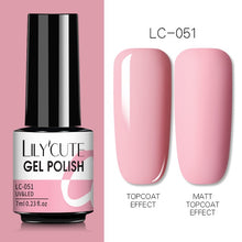 Load image into Gallery viewer, LILYCUTE 7ml Nail Gel Polish Semi Permanent Gel Varnish Base Top Coat UV LED Gel Varnish Soak Off Nail Art Gel Nail Polish