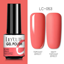 Load image into Gallery viewer, LILYCUTE 7ml Nail Gel Polish Semi Permanent Gel Varnish Base Top Coat UV LED Gel Varnish Soak Off Nail Art Gel Nail Polish