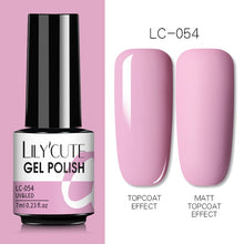 Load image into Gallery viewer, LILYCUTE 7ml Nail Gel Polish Semi Permanent Gel Varnish Base Top Coat UV LED Gel Varnish Soak Off Nail Art Gel Nail Polish