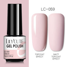 Load image into Gallery viewer, LILYCUTE 7ml Nail Gel Polish Semi Permanent Gel Varnish Base Top Coat UV LED Gel Varnish Soak Off Nail Art Gel Nail Polish