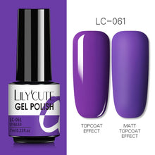 Load image into Gallery viewer, LILYCUTE 7ml Nail Gel Polish Semi Permanent Gel Varnish Base Top Coat UV LED Gel Varnish Soak Off Nail Art Gel Nail Polish
