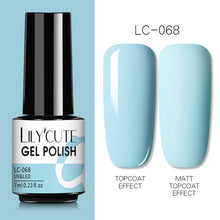 Load image into Gallery viewer, LILYCUTE 7ml Nail Gel Polish Semi Permanent Gel Varnish Base Top Coat UV LED Gel Varnish Soak Off Nail Art Gel Nail Polish