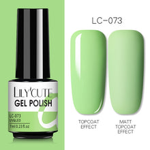 Load image into Gallery viewer, LILYCUTE 7ml Nail Gel Polish Semi Permanent Gel Varnish Base Top Coat UV LED Gel Varnish Soak Off Nail Art Gel Nail Polish