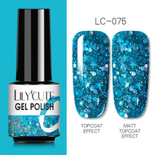 Load image into Gallery viewer, LILYCUTE 7ml Nail Gel Polish Semi Permanent Gel Varnish Base Top Coat UV LED Gel Varnish Soak Off Nail Art Gel Nail Polish