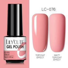 Load image into Gallery viewer, LILYCUTE 7ml Nail Gel Polish Semi Permanent Gel Varnish Base Top Coat UV LED Gel Varnish Soak Off Nail Art Gel Nail Polish