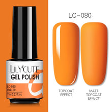 Load image into Gallery viewer, LILYCUTE 7ml Nail Gel Polish Semi Permanent Gel Varnish Base Top Coat UV LED Gel Varnish Soak Off Nail Art Gel Nail Polish